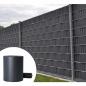 Preview: 35m PVC Zaunfolie Sichtschutz Doppelstabmatten Streifen Folie grau grün